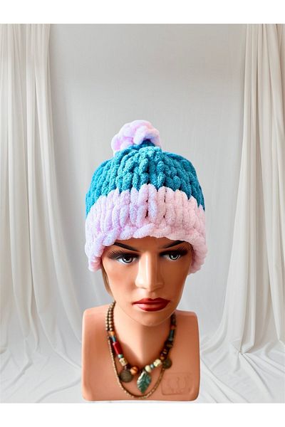 Zuviel Deco Handmade Puffy Pompom Knitted Handmade - Polar Beanie