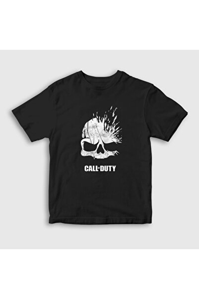 Presmono Unisex dečja crna kapa sa lubanjom Call Of Duty T-shirt 27251tt