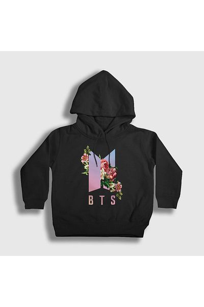 Presmono Унисекс детски суитшърт с качулка Black Roses Bts 22572tt