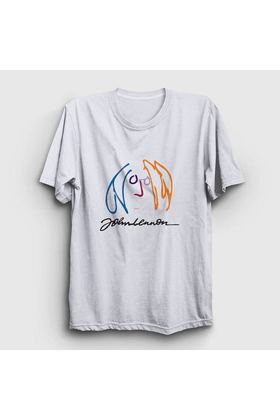 Presmono Μπλουζάκι Unisex Λευκό λογότυπο Beatles John Lennon 34908tt