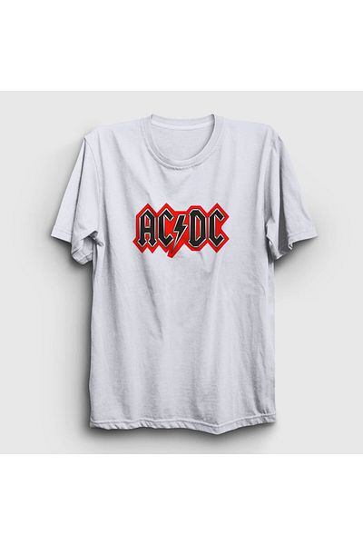 Presmono Μπλουζάκι Unisex Λευκό Κόκκινο Μαύρο Ac/dc 6551tt