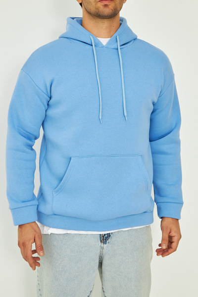 zürafa beneği Unisex 3 Thread Raised Cotton Hooded Sweatshirt with Fleece Inside