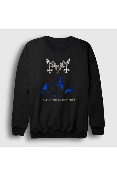 Presmono Unisex Μαύρο φούτερ Sathanas Mayhem 65049tt