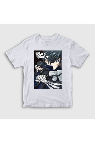 Presmono Tricou unisex pentru copii alb Poster Anime Kuroshitsuji131371tt