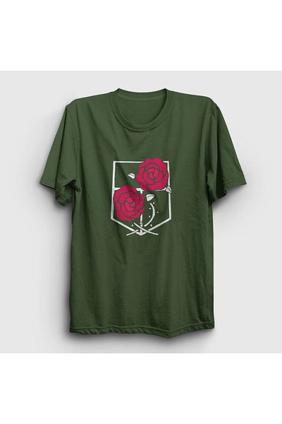 Presmono Μπλουζάκι Unisex Khaki Garrison Anime Attack On Titan 123377 ττ