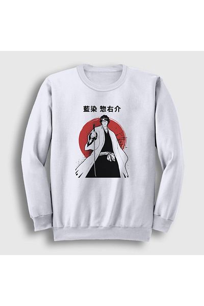 Presmono Φούτερ Unisex White Aizen V2 Anime Bleach 126961 ττ