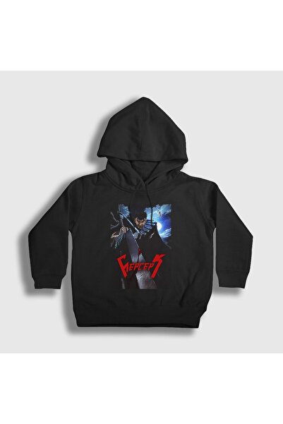 Presmono سويت شيرت بقلنسوة للأطفال من الجنسين باللون الأسود Night Anime Berse...