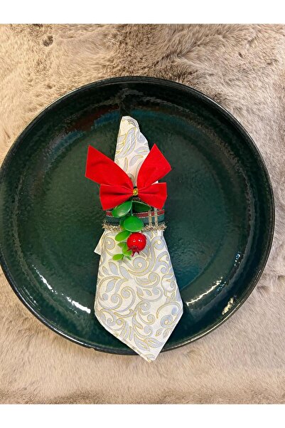 Marrone Christmas New Year - Napkin Holder Table Ornament and Ring 6 Pieces