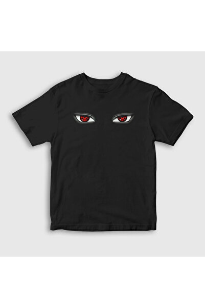 Presmono Unisex dečji crni Sharingan anime Naruto T-shirt 134389tt