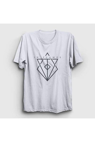 Presmono Λευκό μπλουζάκι Fire In Flames Unisex - 83771tt