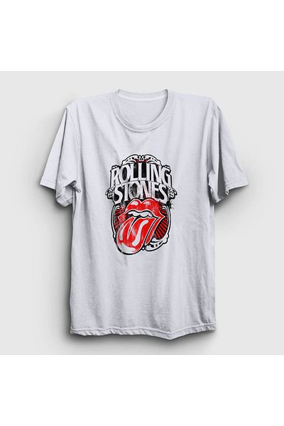 Presmono Μπλουζάκι Unisex White Distressed The Rolling Stones 117598 ττ