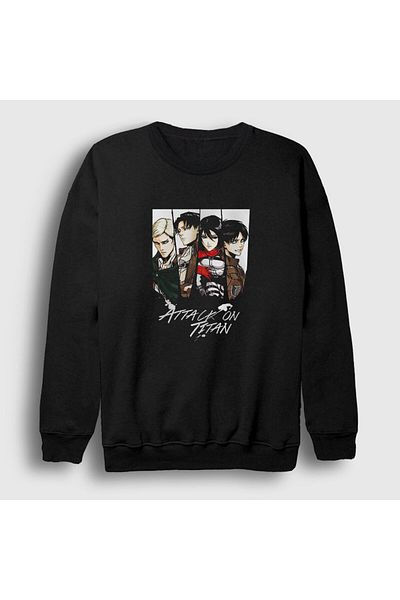 Presmono Φούτερ Unisex Black Team Anime Attack On Titan 125181 ττ
