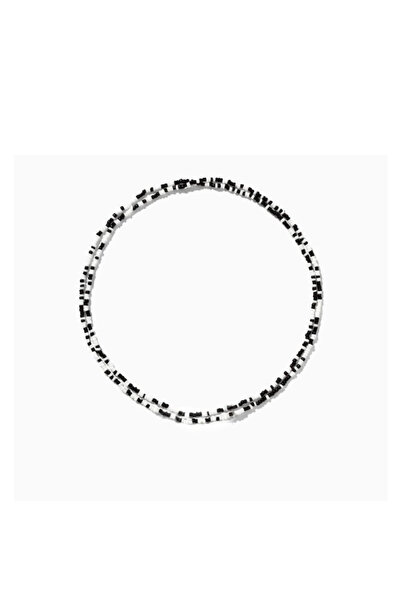 GONJUA Black White Bead Necklace