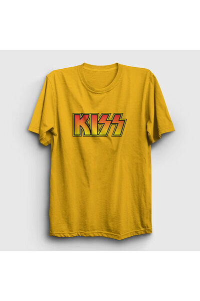 Presmono Unisex žuti logo poljubac T-shirt 91071tt