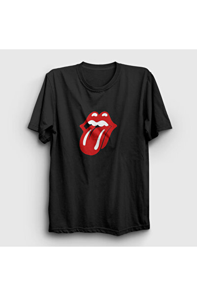 Presmono Unisex crni logo The Rolling Stones T-shirt 117658tt