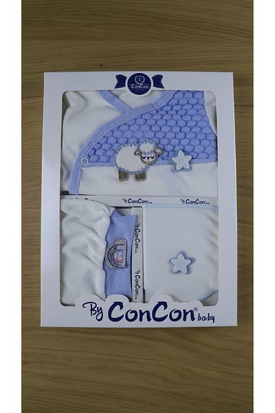 ConconBebe 5-Piece Lamb Hospital Discharge Set - Baby Cotton Newborn Set