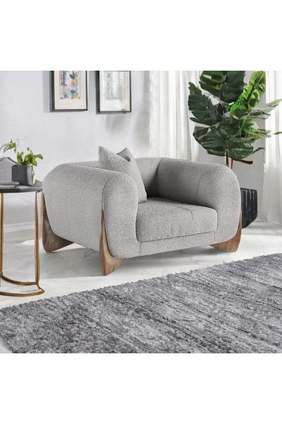 Oak House Chanel gray chair size 115x90x75 cm