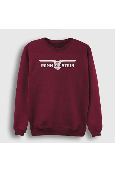 Presmono Унисекс суитшърт с кестенява принтирана марка Red Wings Rammstein 106638tt