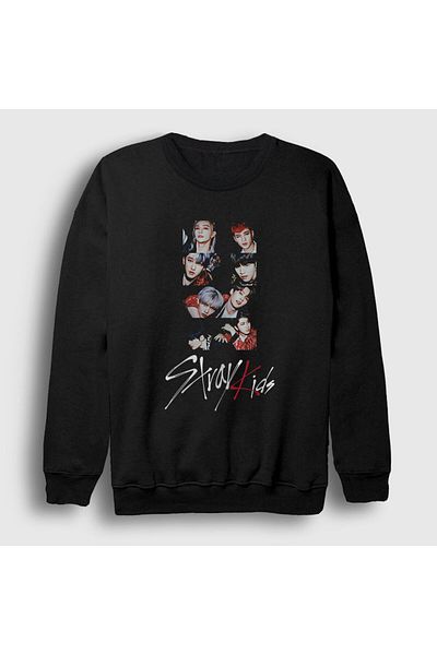 Presmono Unisex Μαύρο Μέλη Stray Kids φούτερ 122958 ττ