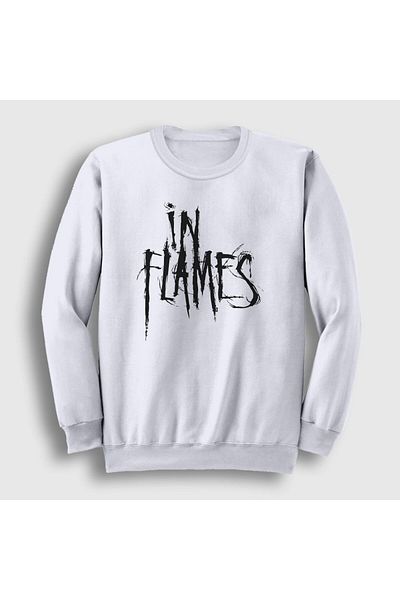 Presmono Φούτερ Unisex White Logo In Flames 84258tt