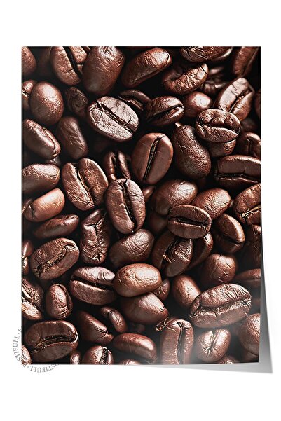 Postifull Poster cu boabe de cafea, poster de perete fără cadru, pictură vert...