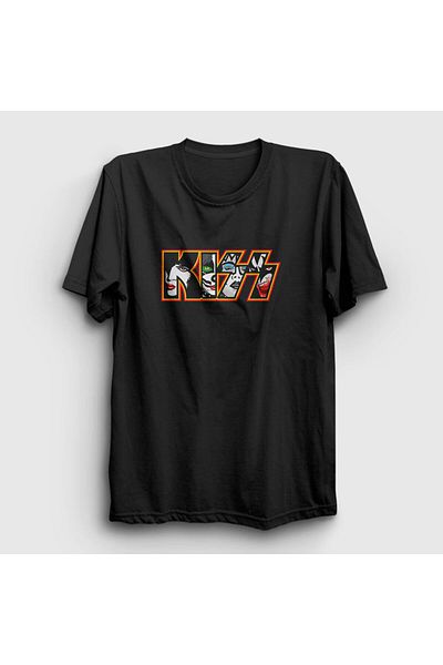 Presmono Μπλουζάκι Unisex Μαύρο λογότυπο V2 Kiss 91492tt