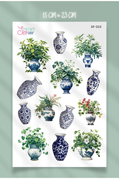 SooPRINT Porselen Saksılar Koleksiyonu- Bullet Journel / Planner / Ajanda / Ç...