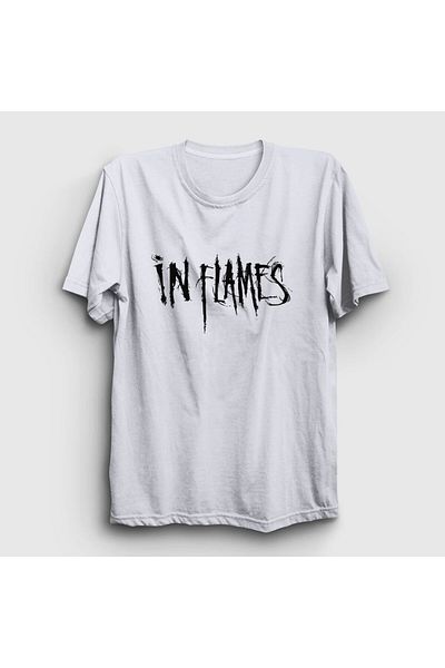Presmono Μπλουζάκι Unisex White Logo V2 In Flames 84390tt