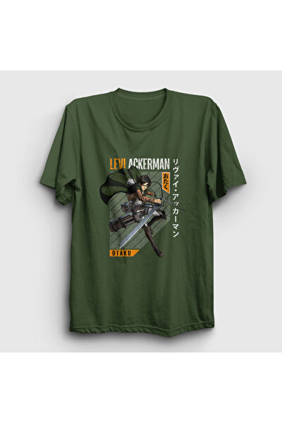 Presmono Μπλουζάκι Unisex Khaki Levi Fan Anime Attack On Titan 125591 ττ