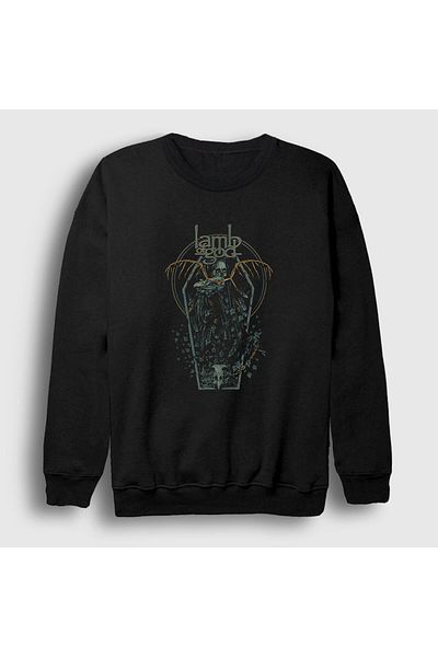 Presmono Унисекс черен суитшърт Coffin Lamb Of God 93843tt