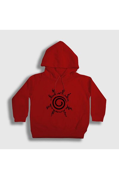 Presmono Унисекс детски суитшърт с качулка Red Seal Anime Naruto 134137tt