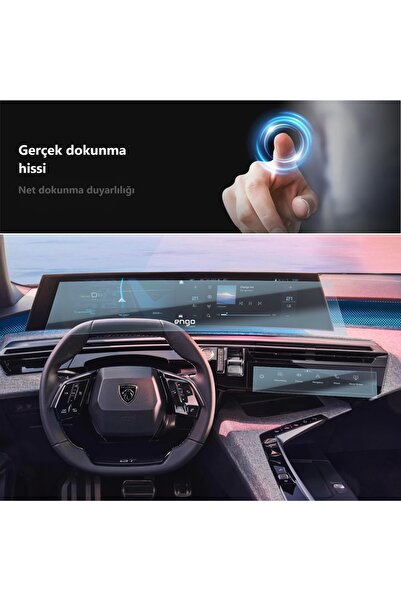 Engo Peugeot 3008 21 inç Multimedya Ekran Koruyucu 9H Parlak Nano