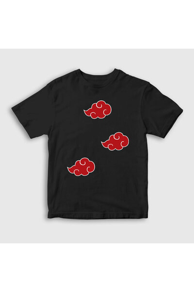 Presmono Unisex dečji crni Akatsuki anime Naruto T-shirt 131772tt