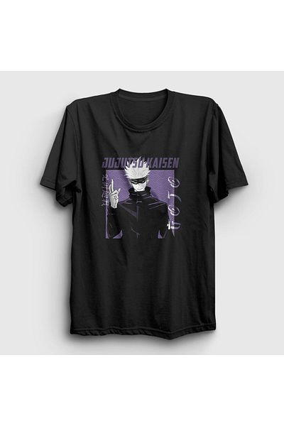 Presmono Μπλουζάκι Unisex Μαύρο Gojo Anime Jujutsu Kaisen 130517 ττ