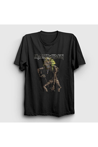 Presmono Unisex Siyah Mummy Iron Maiden T-shirt 86917tt
