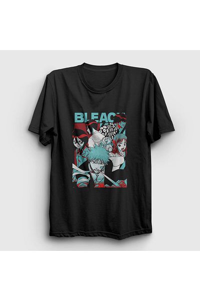 Presmono Μπλουζάκι Unisex Μαύρη αφίσα Anime Bleach 128111 ττ