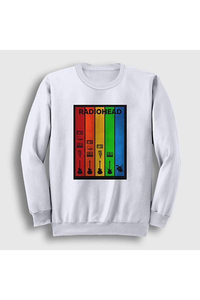 Presmono Φούτερ με λευκή κουκούλα Radiohead Unisex 104490 ττ