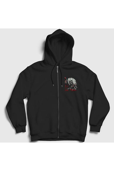 Presmono Унисекс суитшърт с качулка и цип Black Blood Iron Maiden 85520tt