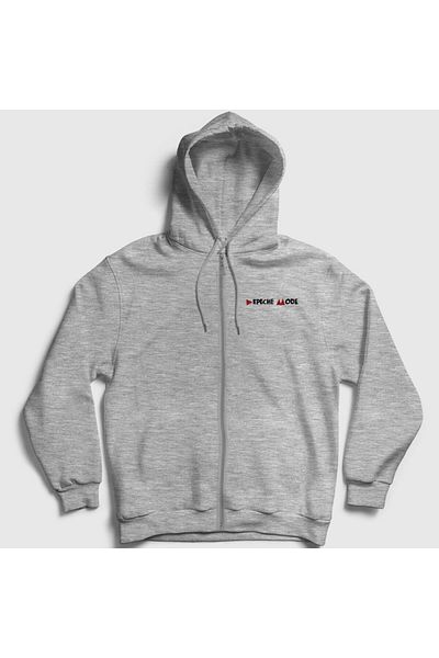 Presmono Φούτερ με κουκούλα Unisex Grey Delta Depeche Mode με φερμουάρ 140080 ττ