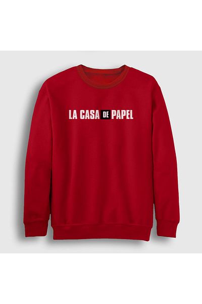 Presmono Унисекс червен суичър с лого La Casa De Papel 197410tt