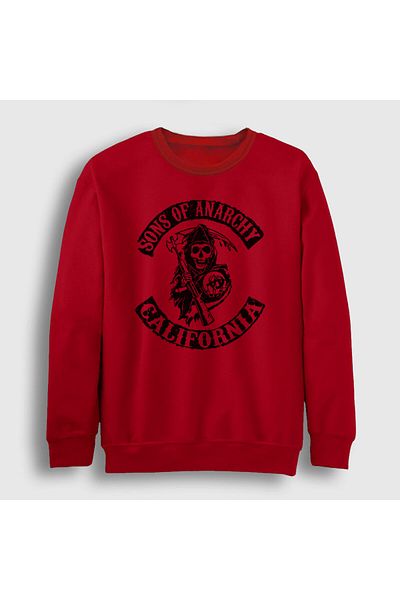 Presmono Унисекс червен суитшърт California Sons Of Anarchy 214373tt
