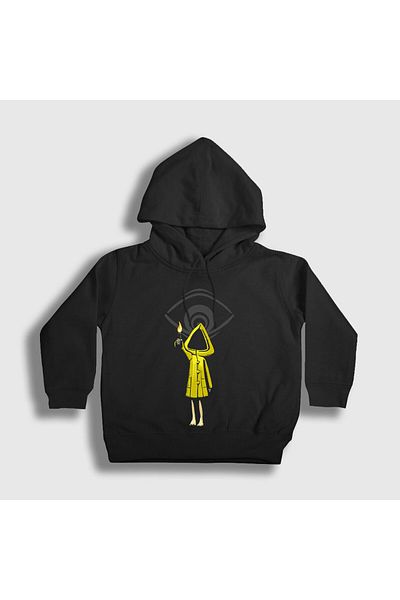 Presmono Унисекс детски черен суитшърт с качулка Six Little Nightmares 160357tt