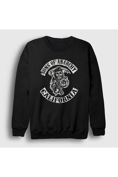 Presmono Φούτερ Unisex Μαύρο California Sons Of Anarchy 214373 ττ