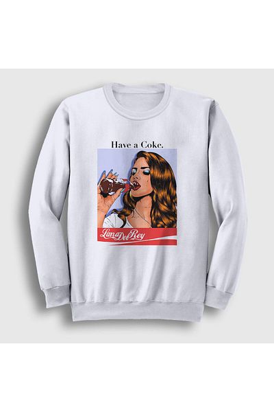 Presmono Φούτερ Unisex White Coke Lana Del Rey 156257 ττ