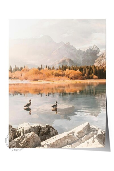 Postifull Poster pentru înot de dimineață, poster de perete fără cadru, pictu...