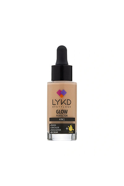 lykd Glow Perfector 4'ü 1 Arada Işıltılı Fondöten (Baz, Kapatıcı, Aydınlatıcı, BB Krem) 138 Light