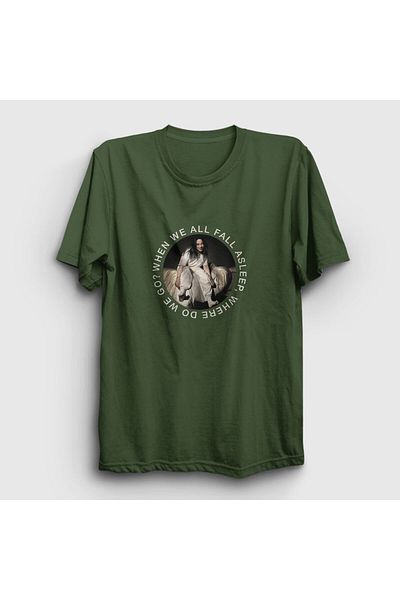 Presmono Μπλουζάκι Unisex Khaki Asleep V2 Billie Eilish 153480 ττ