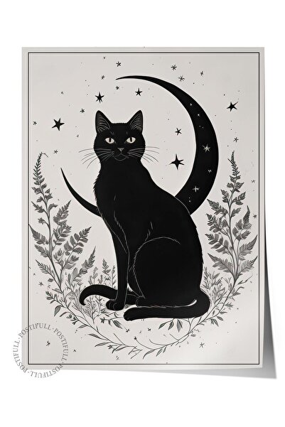 Postifull Poster The Moon, Poster de perete fără cadru, Pictură verticală de ...