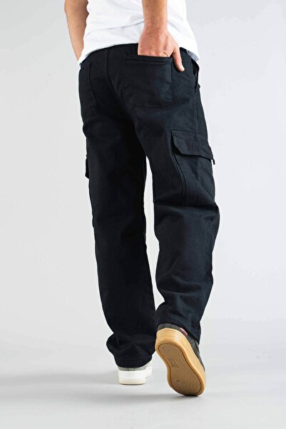 bombe Μαύρο ανδρικό παντελόνι Cargo Large
