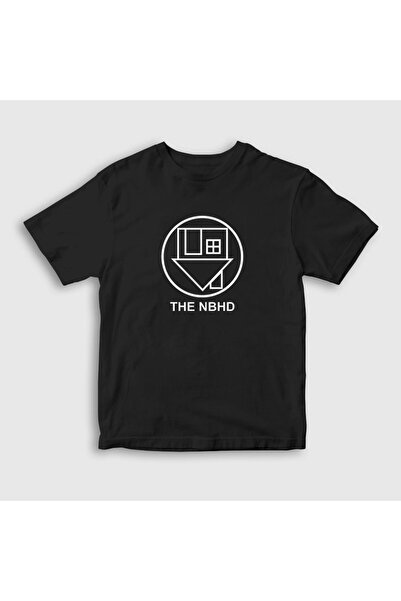 Presmono Unisex Çocuk Siyah Logo The Neighbourhood T-shirt 175860tt